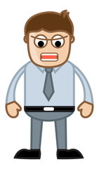 Annoying Boss - Business Cartoon Character Vector