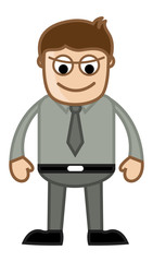 Funny Man - Business Cartoon Character Vector