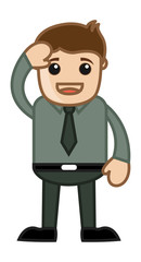Salute - Business Cartoon Character Vector