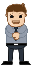 Confident Man - Business Cartoon Character Vector