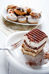 Sweet and delicious tiramisu cake