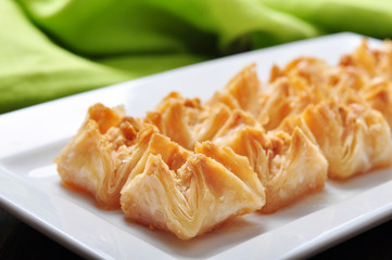 baklava with honey and nuts