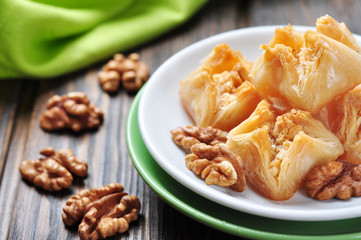 baklava with honey and nuts