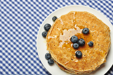 pancakes with fresh blueberries