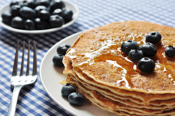 pancakes with fresh blueberries