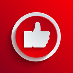 Vector red circle icon. Eps10