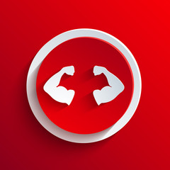 Vector red circle icon. Eps10