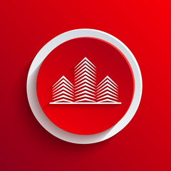 Vector red circle icon. Eps10