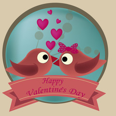 Obraz premium kissing birds