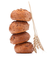 hamburger bun or roll  and wheat ears cutout