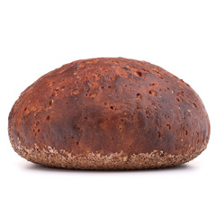 Rye bread loaf isolated on white background cutout