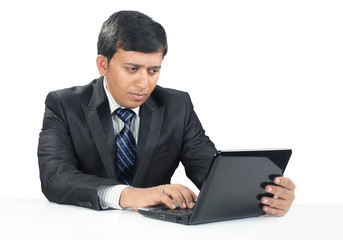 Indian Businessman with Laptop
