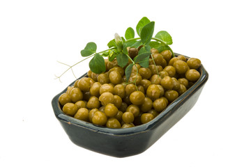 Marinated green peas