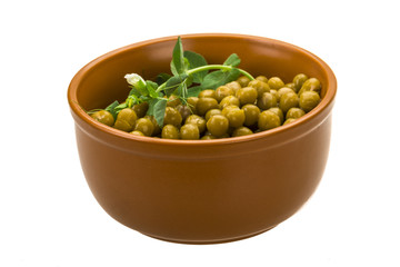 Marinated green peas