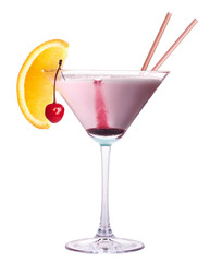 alcoholic exotic cocktail isolated