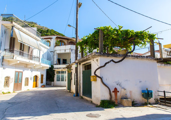 Small cretan village in Crete  island, Greece.