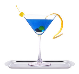 alcoholic exotic cocktail isolated