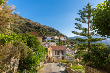 Fototapeta na wymiar Small cretan village in Crete island, Greece.