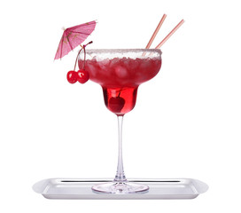 alcoholic exotic cocktail isolated