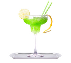 alcoholic exotic cocktail isolated