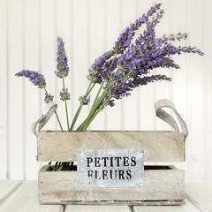 Lavender on a white table