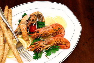 piatto di gamberoni
