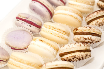 Macaroni   cookies in the assortment in the restaurant