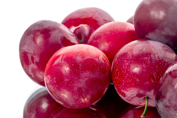Pile of red plum