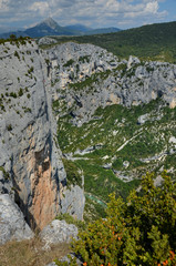 Sharp edge of canyon Verdon, Provence, France