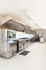 Professional kitchen in new building