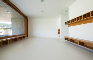 new architecture, interior, modern school