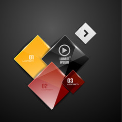 Square infographics business template