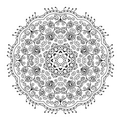 Lacy ethnic ornament in a circle