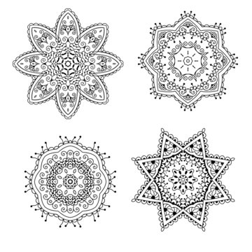 Lacy ethnic ornament in a circle