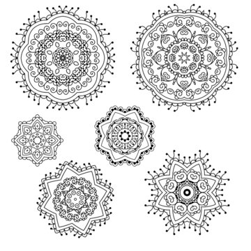 Lacy ethnic ornament in a circle