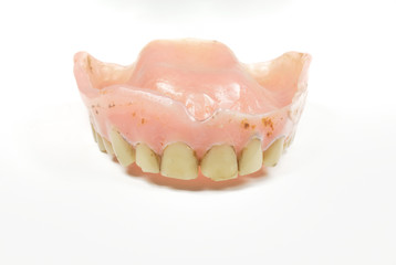 worn and stained denture