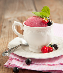 Berry fruit ice cream