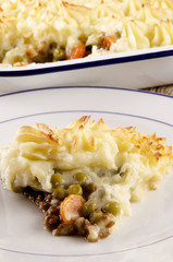 cottage pie with mashed potato