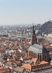 Fototapeta na wymiar Heidelberg old city panorama view