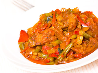 meat with vegetables