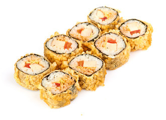 sushi, rolls isolated on white