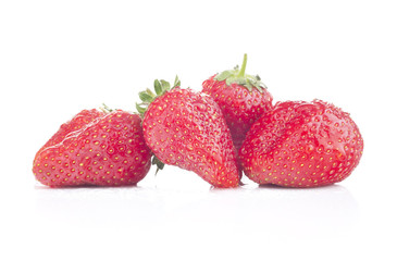 strawberries isolated on white background