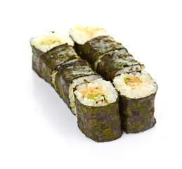 sushi, rolls isolated on white