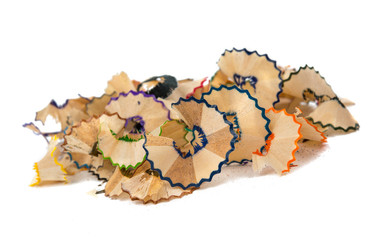 wood shavings from a pencil