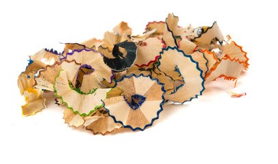 wood shavings from a pencil