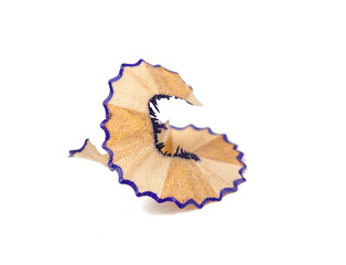 wood shavings from a pencil