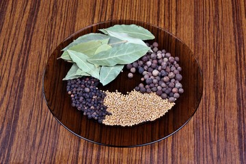 Spices on a plate