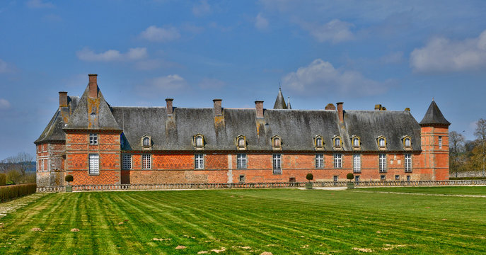 renaissance castle of Carrouges in Normandie