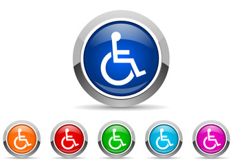 wheelchair icon set