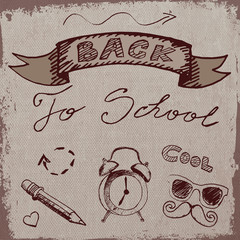 Freehand drawing Back to school vector
